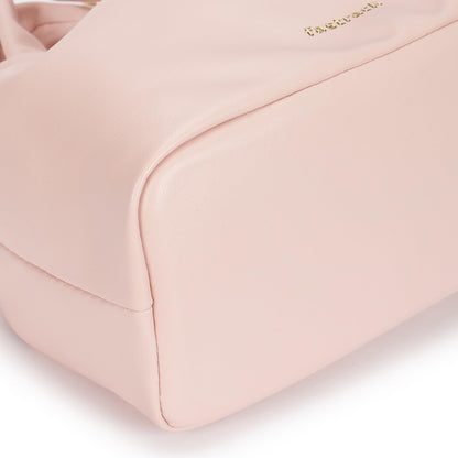 Fastrack Ruched Sling Bag for Women | Compact Faux Leather Crossbody with Detachable Chain Strap, Magnet Closure and Inner Pockets | Minimalist Everyday Sling for Casual and Evening Looks