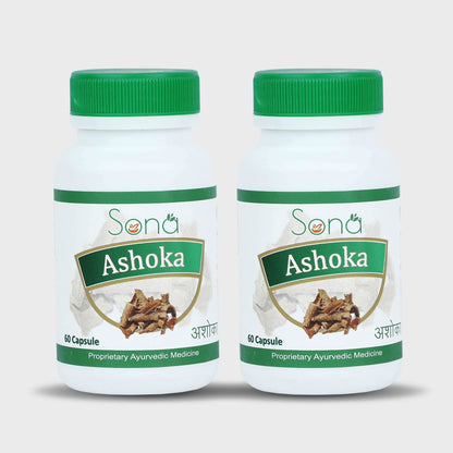 SONA HEALTH CARE Organic Ashoka Capsules - 60 Capsules (Pack of 2)