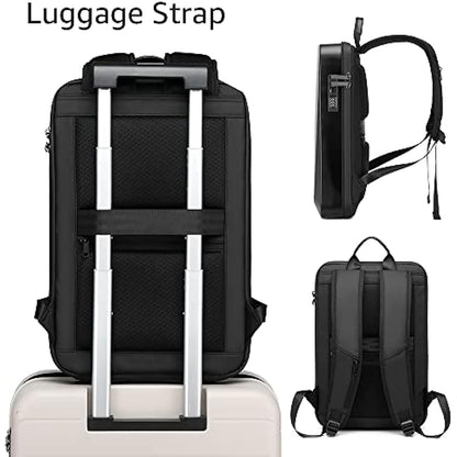 LIODUX Business Travel Backpack with USB Charging Port and Laptop Compartment, Water Resistant Laptop Backpack Anti Theft Notebook Bag, Multipurpose Large Capacity Daypack Book Bag for Men & Women