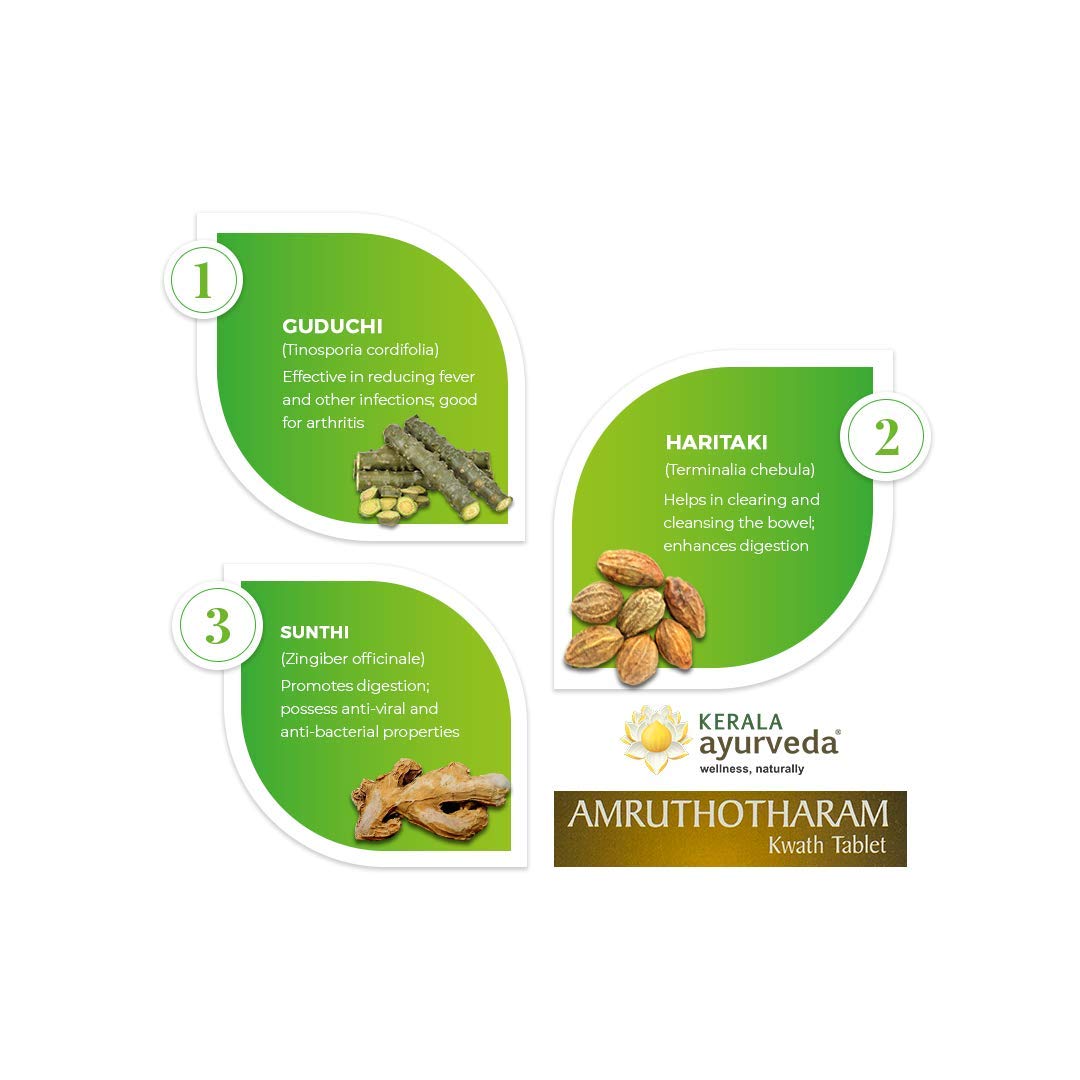 Kerala Ayurveda Amruthotharam Kwath Tablet 100 Nos