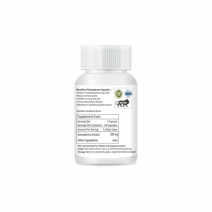 Zindagi Ganoderma Pure Extract Capsules - Helpful In Weight Management - Antioxidants For Healthy Body (60 Capsules)