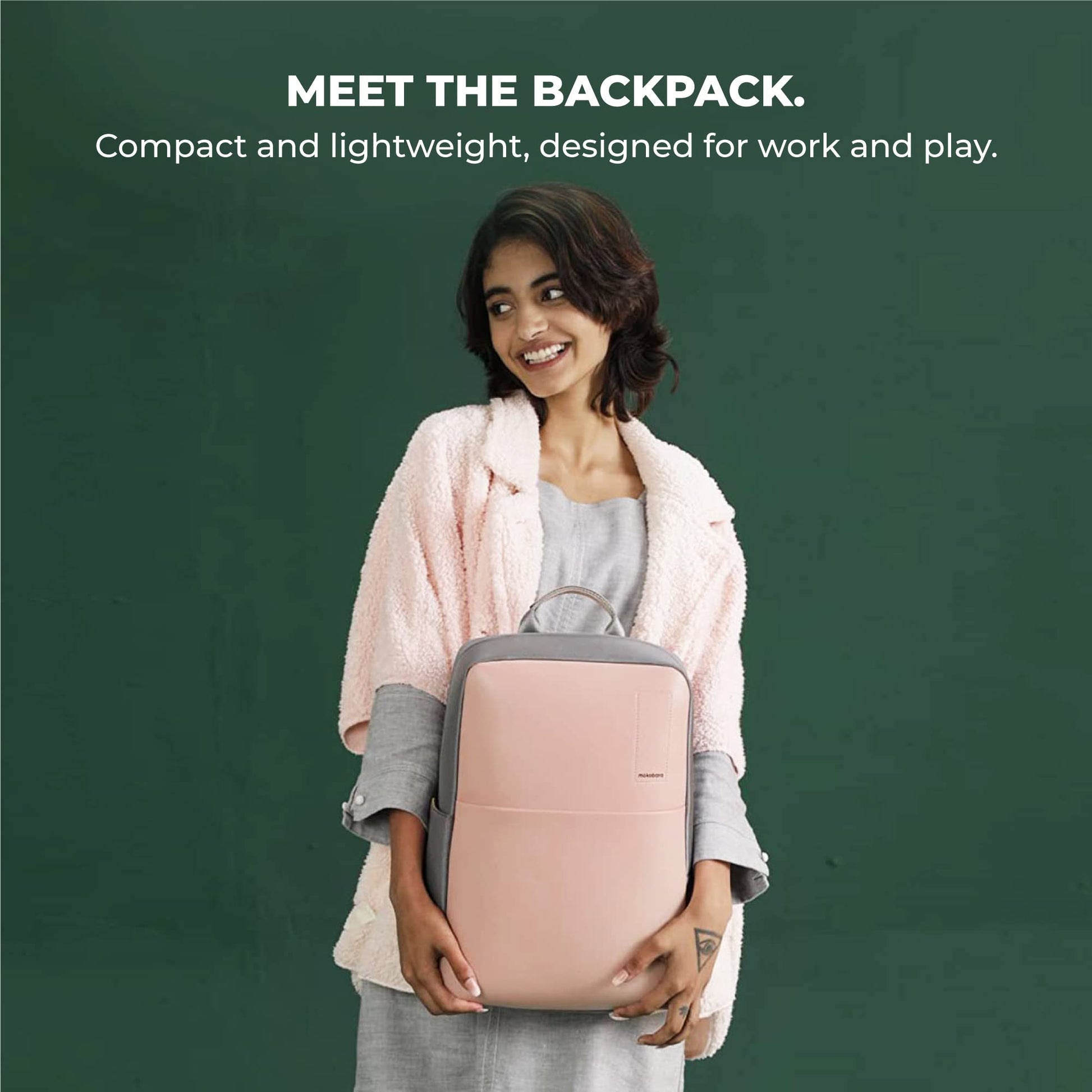 MOKOBARA The 3 Compartment Backpack 15.5" Inch Vegan Leather Laptop Bag- image 7