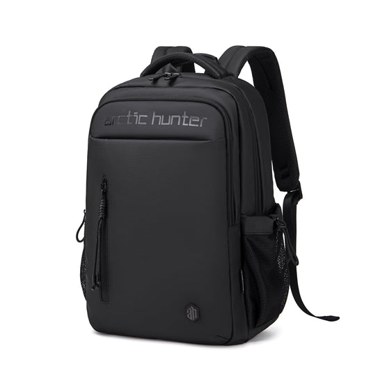 Arctic Hunter Backpack for Men Women 21L Stylish 15.6" Laptop Bag One-Day-Use Capacity Casual Laptop Backpack Multi-pockets Water-resistant Lightweight Padded Backpack for Office College,Black