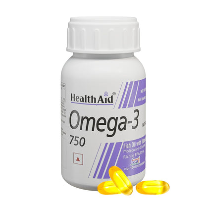 HealthAid Omega 3 Capsules & MultiMax Multivitamin for Women Tablets – Combo Pack (60 Each) with Omega 3 Fatty Acids, Vitamins & Minerals
