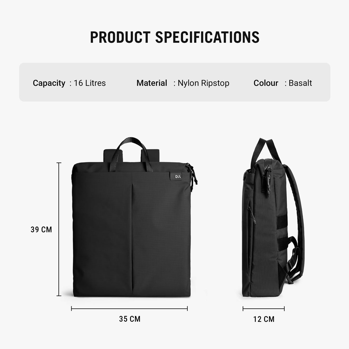 DailyObjects Water Resistant Pivot Workpack Bag (19L) for Men & Women|Fits 13/14/15.6 inch Laptop/Macbook Pro/Air|Lightweight| Backpack |Office/Daily Use/Travel|Multi Pocket|Padded Strap (Black)
