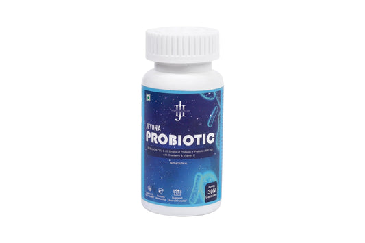 Jeyona Probiotic Supplement for Gut Health & Immunity - 30 Veg Capsules - Multi-Strain Formula with Prebiotics for Digestion, Bloating Relief & Nutrient Absorption