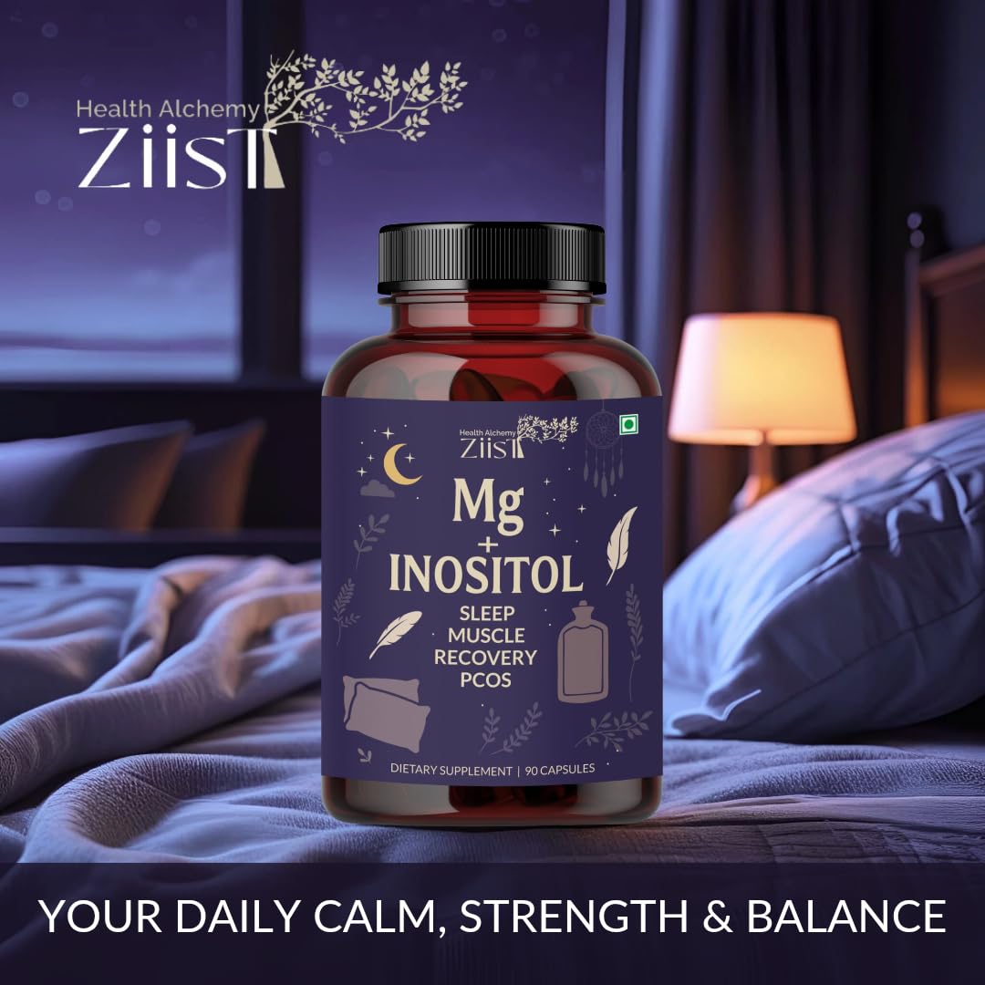 Ziist MG+ INOSITOL Magnesium Glycinate | Inositol Dietary Supplement | 90 Capsules