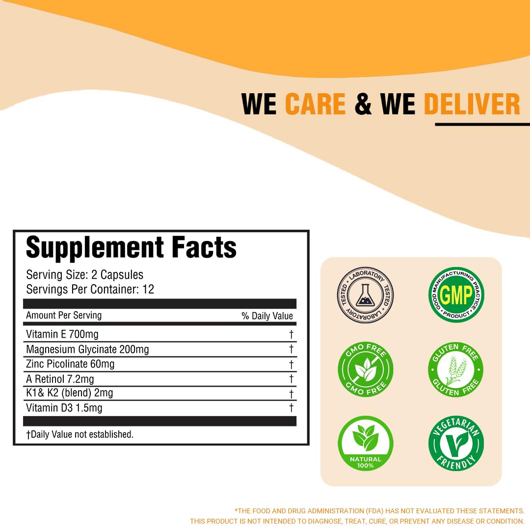 iMeMyself Fat-Soluble Vitamin A, D, E, K Capsules - 24 Count | Supplement for Wellness