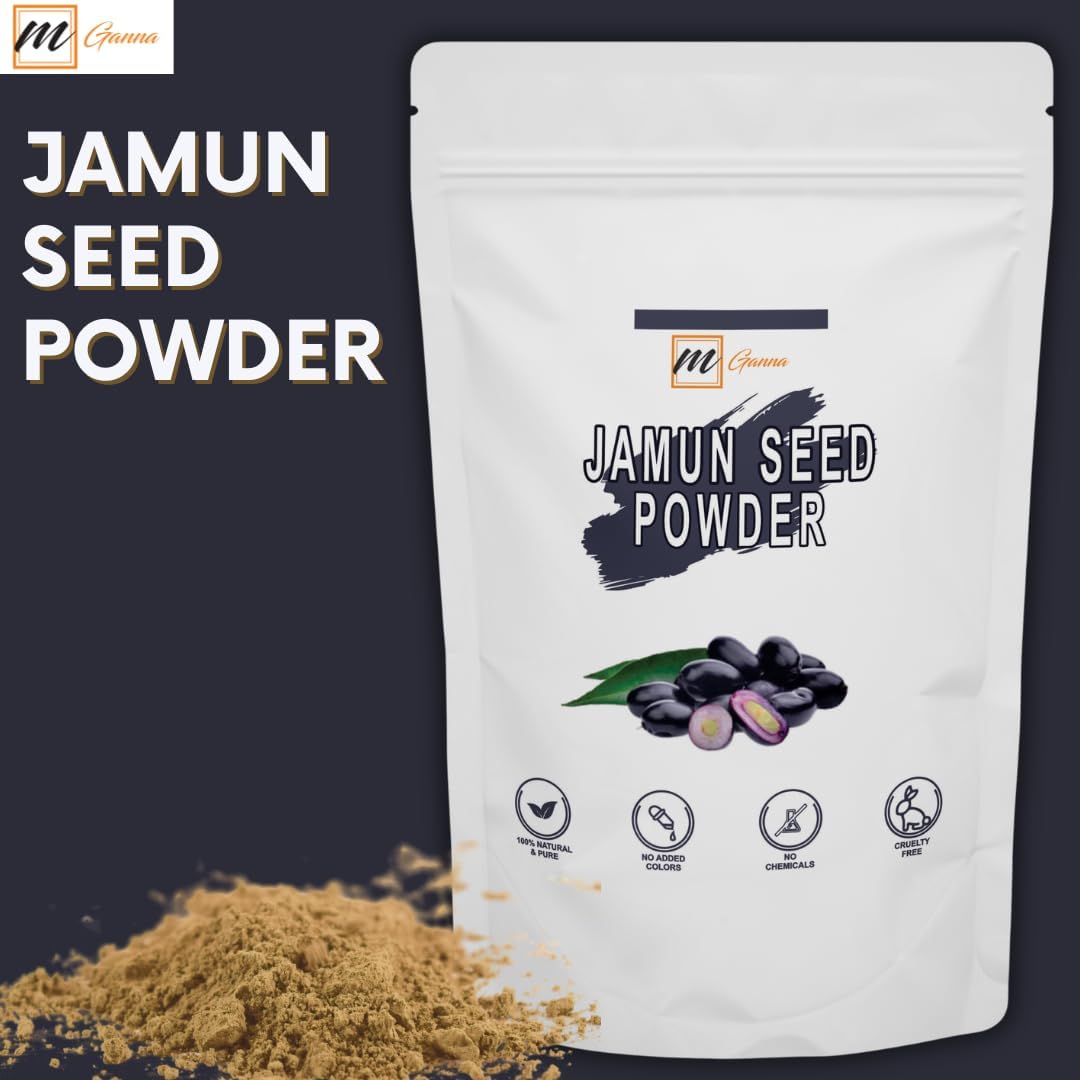 mGanna Jamun Seed Powder for Soft Radiant Skin and Health Care 227gm / 0.5lbs