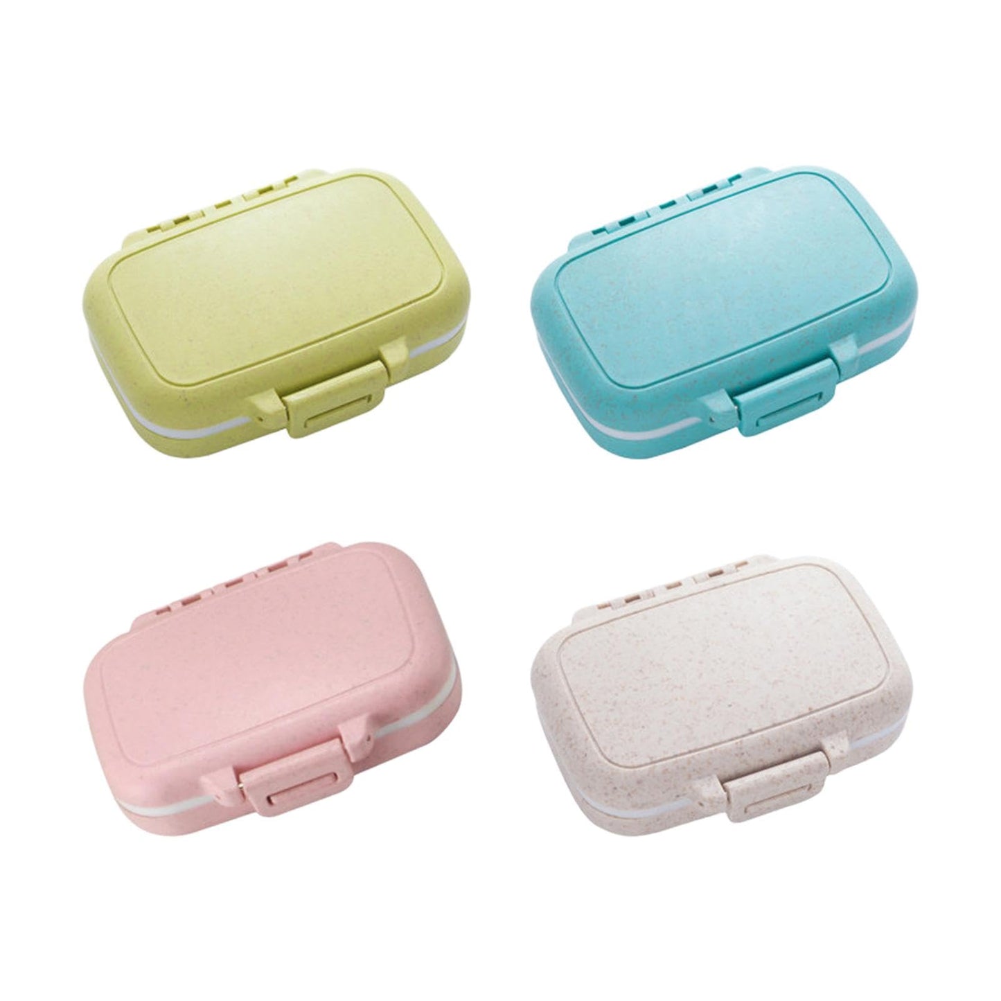 SECRET DESIRE 4xPill's Box Mini Portable Pills Organizer Case for Fish Oil Supplements Daily Green|Health Care|Pill Boxes, Pill Cases