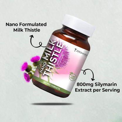 ZEROHARM Nano Milk Thistle - 800 mg with 80% Silymarin Extract (30:1) -- image 7