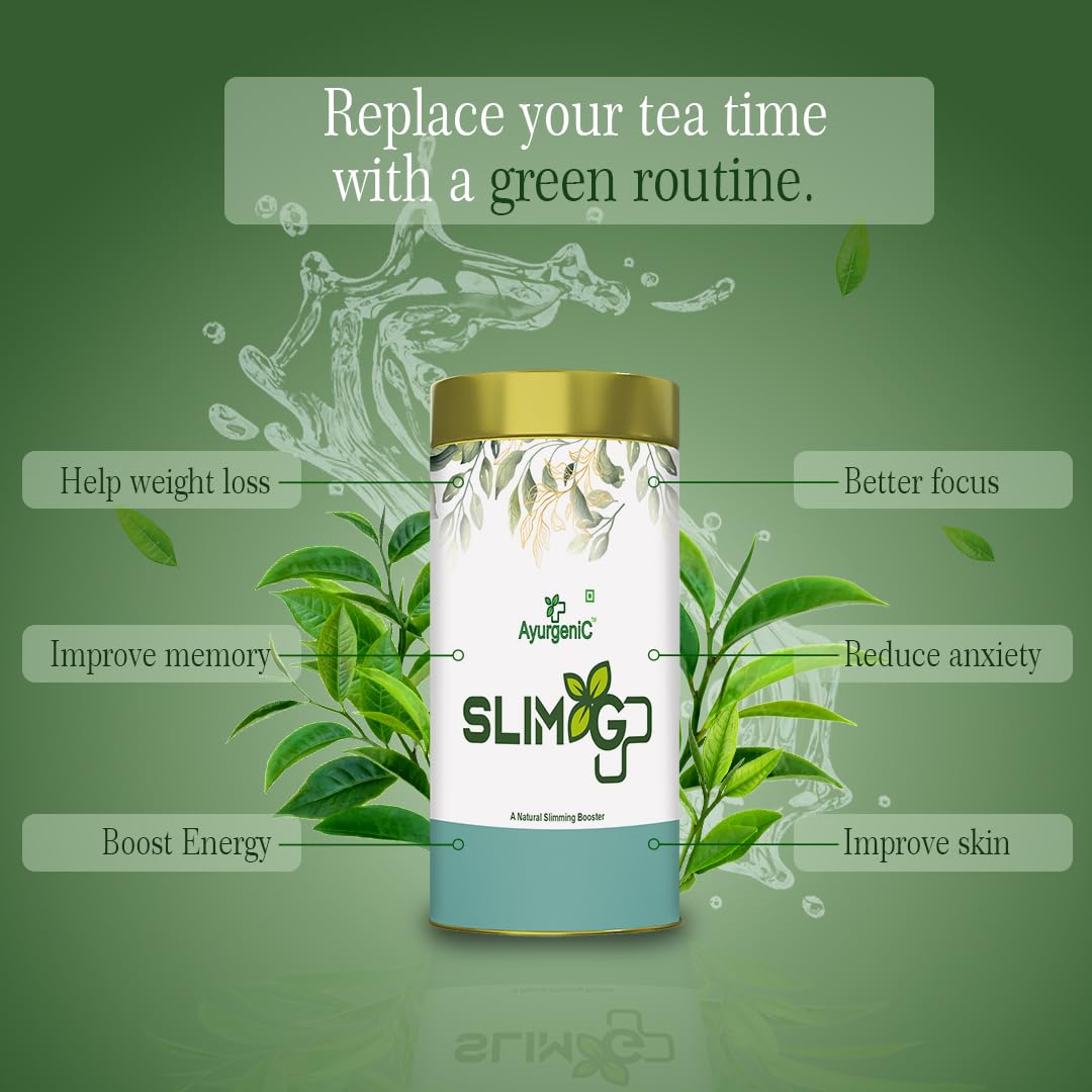 AyurgeniC SlimG Herbal Green Tea 100% Natural