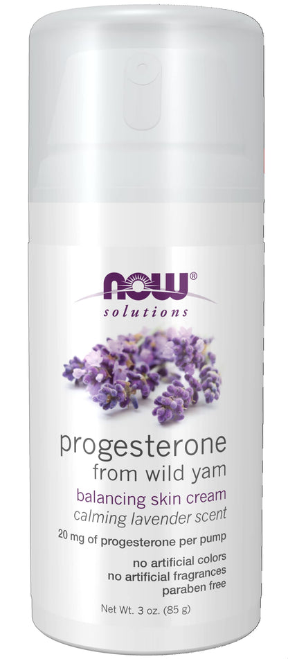 Now Foods, Natural Progesterone, Liposomal Skin Cream, Calming Lavender, 3 oz (8