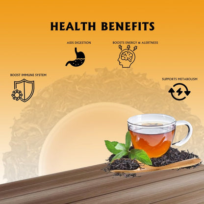 Golden Tips Darjeeling Black Tea, Premium Orange Pekoe Loose-Leaf Tea, Handpicked & Fresh, Single-Origin Himalayan Brew for Rich Flavor & Aroma, (100 gram- 50 Cups)