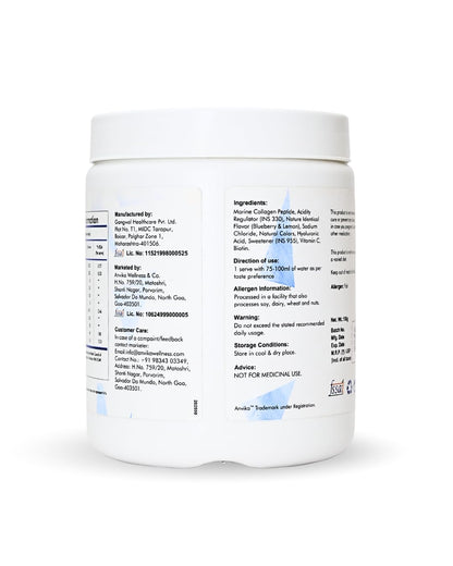 Marine Collagen Peptides Supplement, Blueberry Flavour, 150g