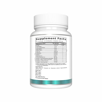 SwissLife Forever Plant Based Vegan Omega 3 6 9 with Algal DHA | Support Brain, Nerve, Heart & Immune Health | Healthy Skin for Men & Women (60 Capsules)