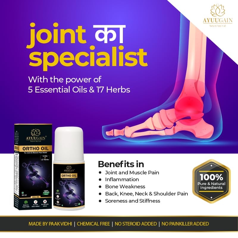 Ayuugain Ortho Oil Roll On For Joint Pain, Back Pain, Knee Pain, Should- image 3