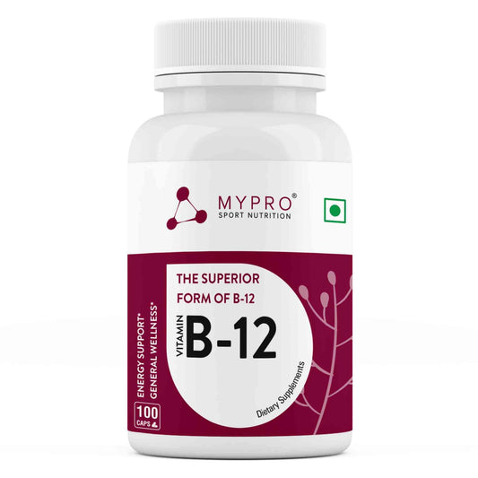 Mypro Sport Nutrition Vitamin B12 Veg Capsules - 100 Veg Capsules For Men & Wome