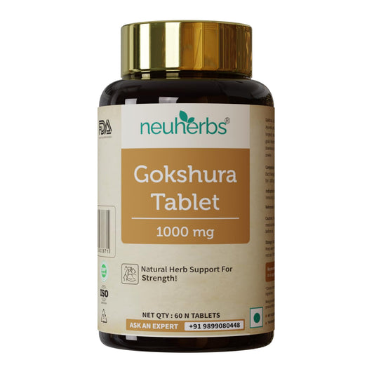 Neuherbs Gokshura Tablet 1000mg | Helps To Support Energy & Strength - 60 Tablets | Tribulus Terrestris | Energy Booster Supplements | General Wellness Tablets for Men & Women