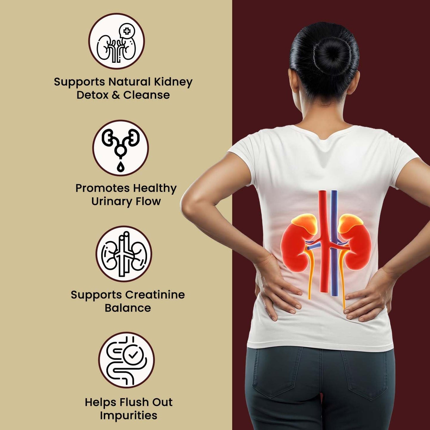 Vedikroots UroEase Ayurvedic Herbal Supplement Capsules to Help Maintain Kidney Health & Uric Acid Level | Provides Support to Manage Urinary Tract | 60 Veg Capsules (Pack of 2)
