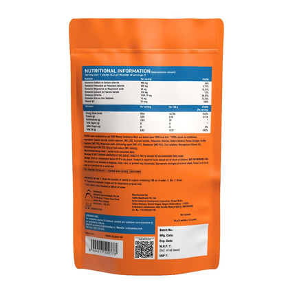 Fast&Up Reload Salts | High Sodium Electrolyte Drink Mix | 900mg Sodium | Zero Sugar, Zero Calories| 5 Electrolytes - Potassium, Magnesium, Calcium & Chloride | Instant Hydration | Vegan, No Preservatives | (5 Sachets, Orange)
