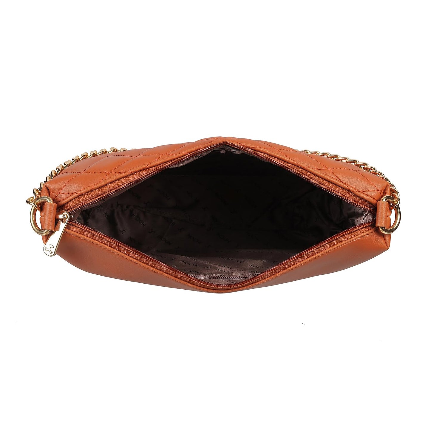 Mochi Womens Synthetic Tan Zip Top Sling (One Size)