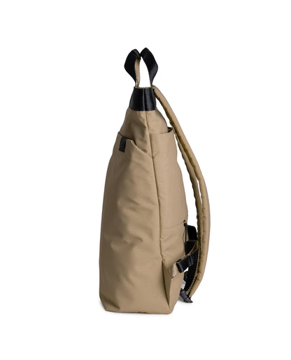 DailyObjects Water Resistant Pivot Carrypack Bag for Men & Women|Fits 13/14/15.6 inch Laptop/Macbook Pro/Air|Lightweight| Backpack (21L)|Office Use/Travel|Multi Pocket|Adjustable Shoulder Strap-Beige