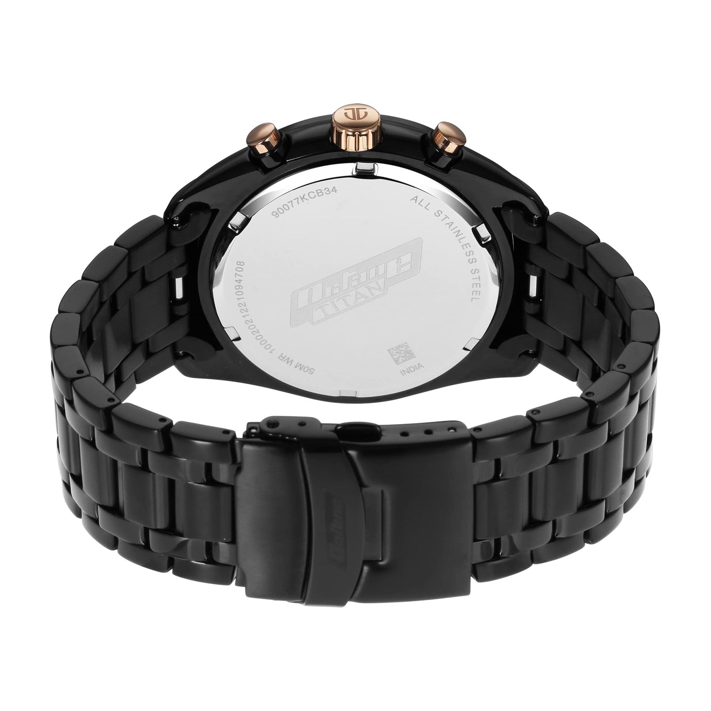 Titan Analog Black Dial Men's Watch-90077KM04- image 6
