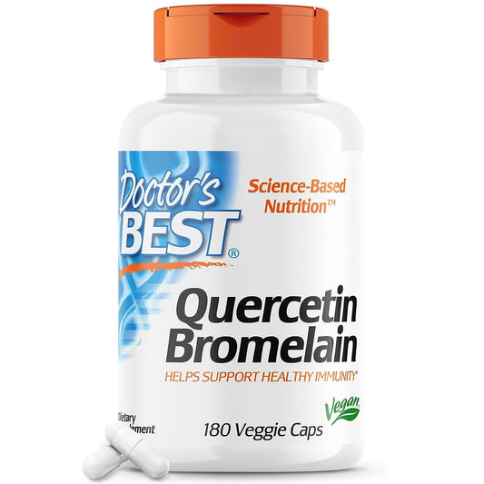 Doctor's Best, Quercetin Bromelain, 180 Veggie Caps