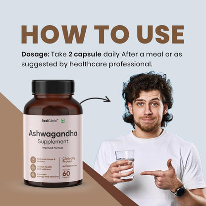 RediClinic Ashwagandha Capsules | Stress & Anxiety Relief Capsules | Re- image 3