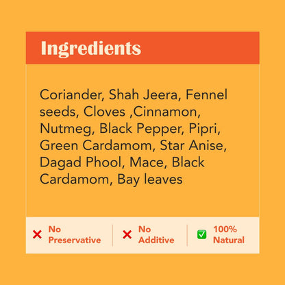 Home Kouzina Hyderabadi Biryani Masala - 150g| for Authentic Hyderabadi Veg, Mutton, Chicken Biryani | No Artificial Additives | Made in Small Batches | 100% Natural Ingredients| Traditional Recipe