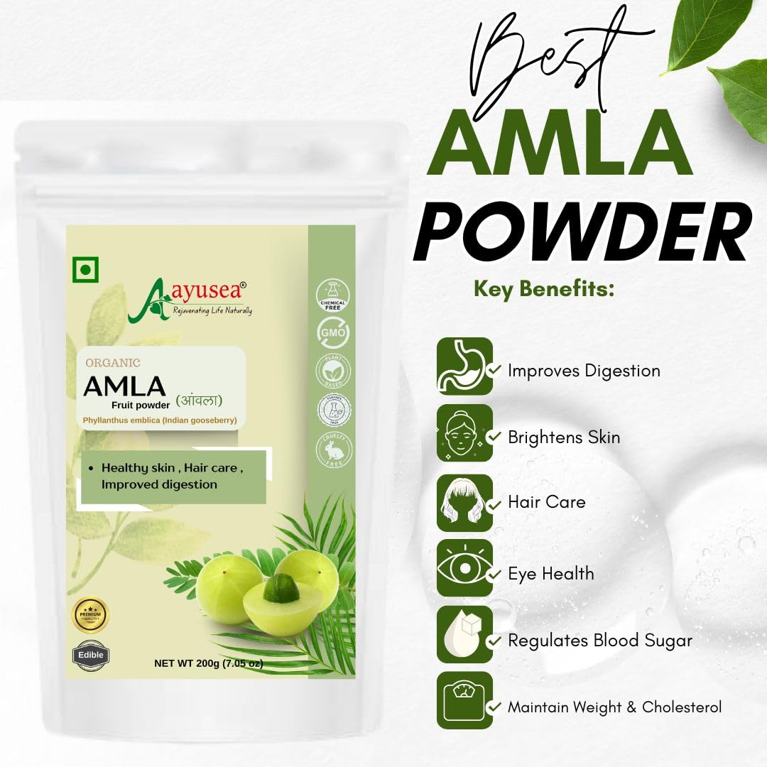 AYUSEA® Pure Amla powder, Pack of 2, 200g