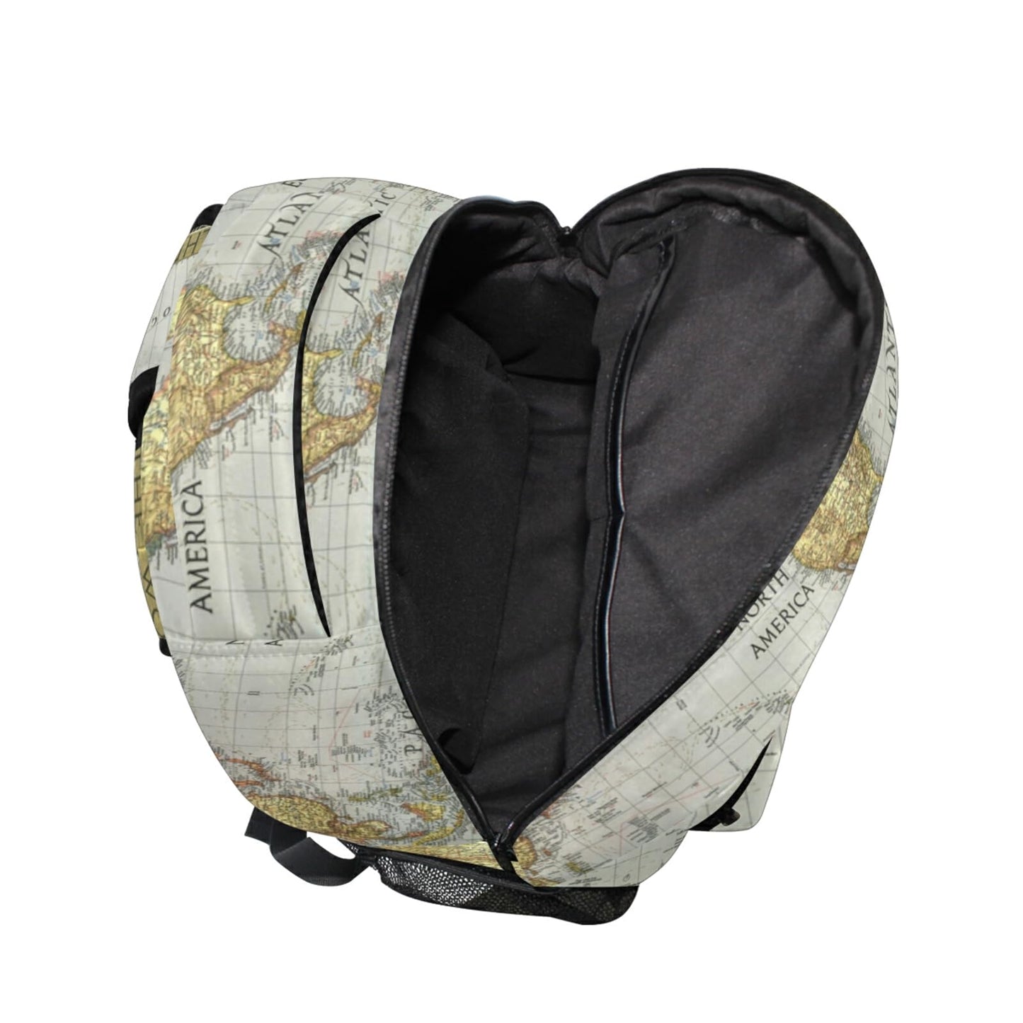 Nander Backpack Travel World Map Painting School Bookbags Shoulder Laptop Daypack College Bag for Womens Mens Boys Girls, World Map, 11.4x6.9x16in, Daypack Backpacks