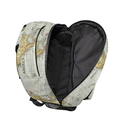 Nander Backpack Travel World Map Painting School Bookbags Shoulder Laptop Daypack College Bag for Womens Mens Boys Girls, World Map, 11.4x6.9x16in, Daypack Backpacks