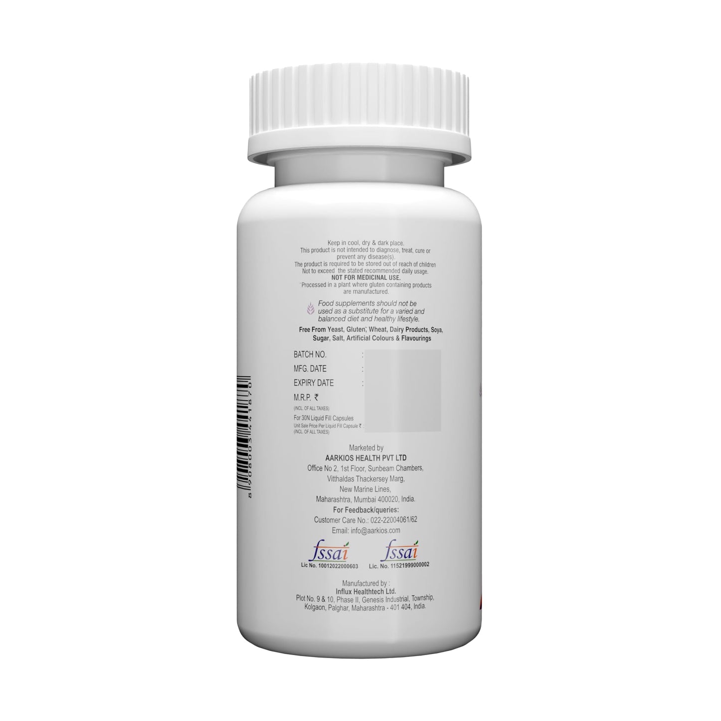 HealthAid HairSkiNail – 30 Veg Liquid Filled Capsules | With Biotin, Zinc & Collagen | Supports Healthy Hair, Glowing Skin & Strong Nails(Pack of 3)