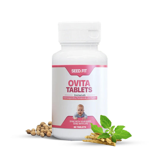 SEED.FIT Ovita Tablets for Women – Ovulation Support, Hormonal Balance & Fertility Booster | Shatavari, Putrajeevak, Ashwagandha | Supports Regular Cycles & Egg Health | 30-Day Natural Ovulation Support
