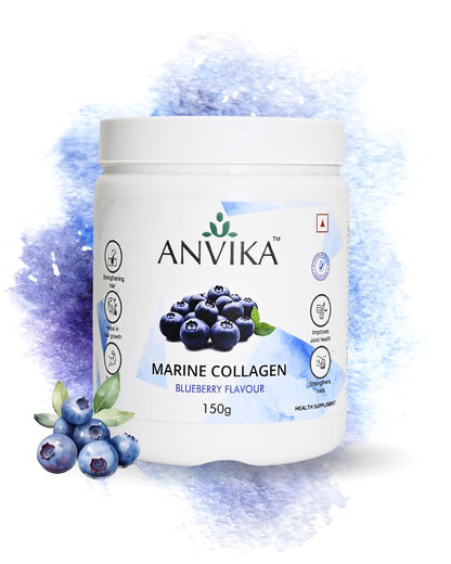 Marine Collagen Peptides Supplement, Blueberry Flavour, 150g