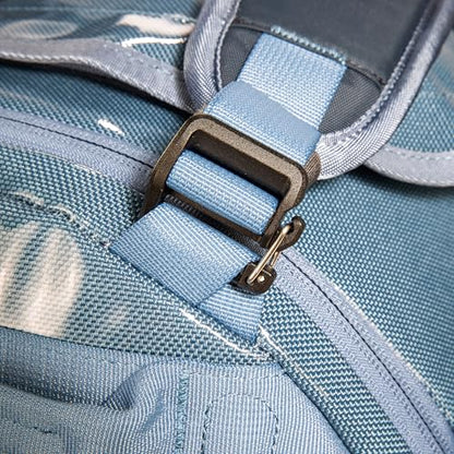 Tatonka Unisex-Adult Durable Travel Bag with Stowable Backpack Shoulder Straps, Elemental Blue, 45 L, Durable Travel Bag With Stowable Backpack Shoulder Straps
