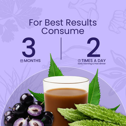 Krishna's Karela Jamun Neem Juice - 1000 ml | Blend Of Fresh Karela, Neem Juice & Jamun Seeds Ayurvedic Solution For Balancing Sugar Levels - (Pack of 2)