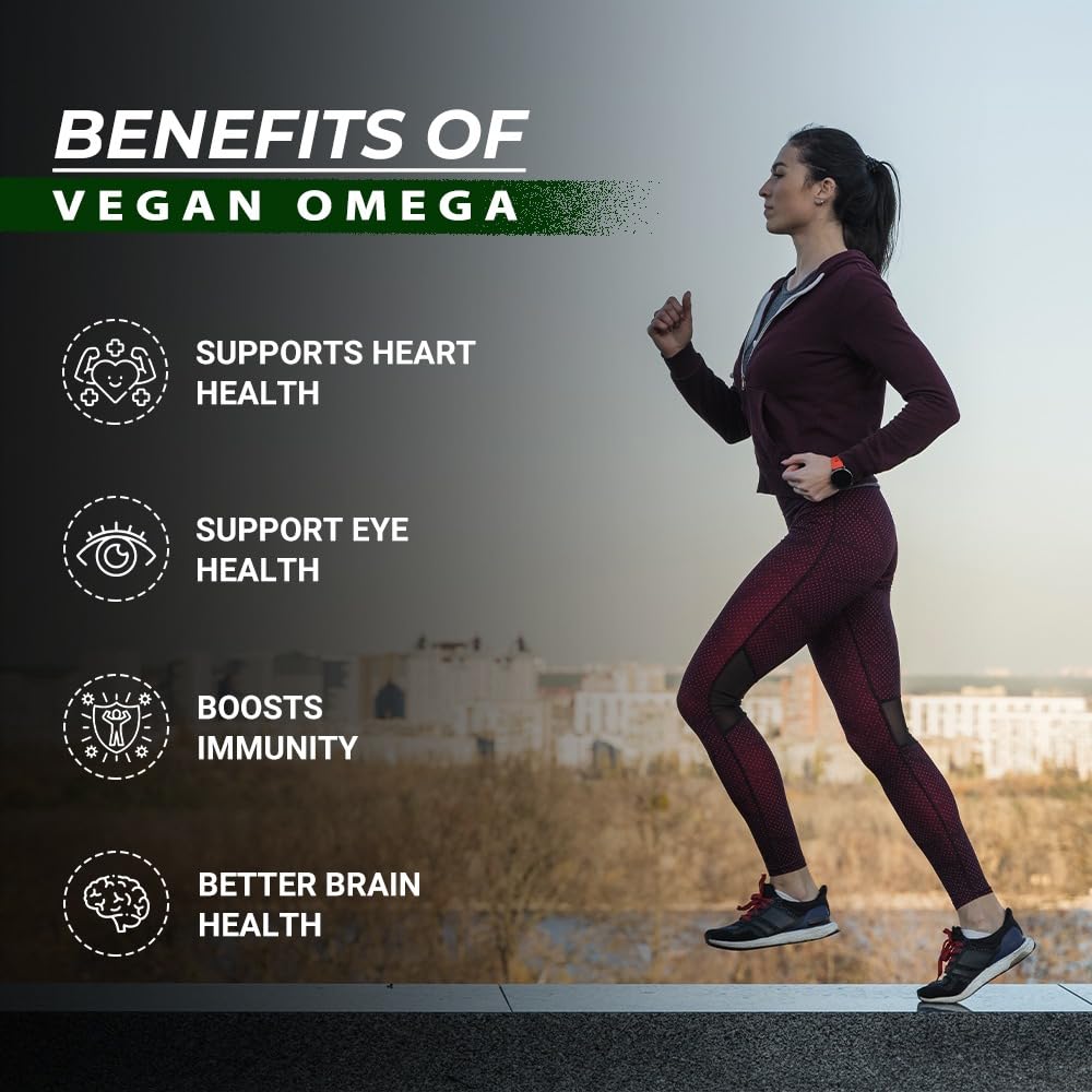 Divya Himalayan Vegan Omega 3-6-9 Tablets | 100% Natural & Vegan Omega Fatty Acids | Supports Heart, Brain, Joint & Skin Health | 60 Tablets