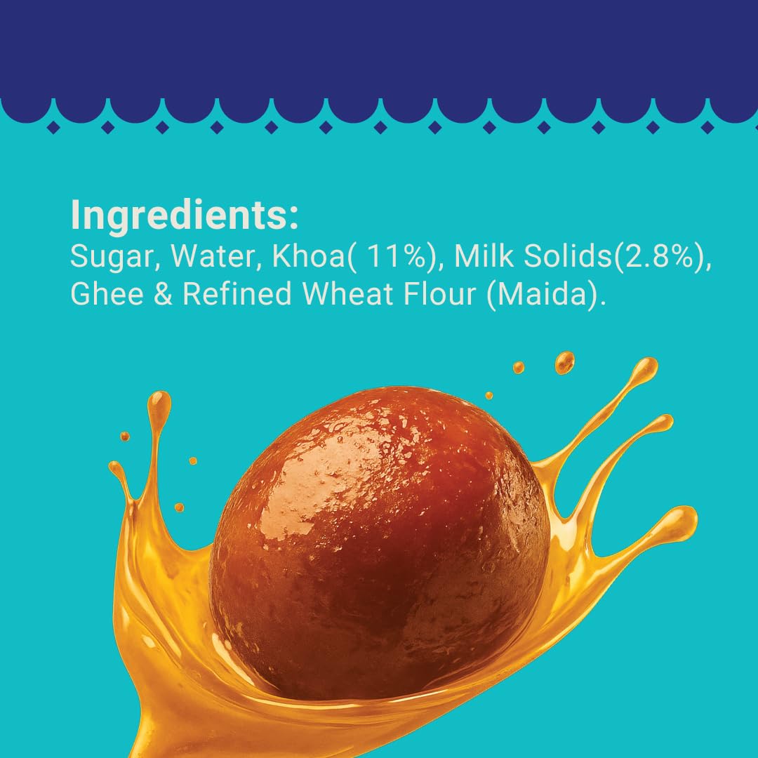 GO DESi - Gulab Jamun | Made with Pure Cow Ghee | 9 pieces| 500 grams| Indian Mithai | Classic sweets | Sweets Gift Pack
