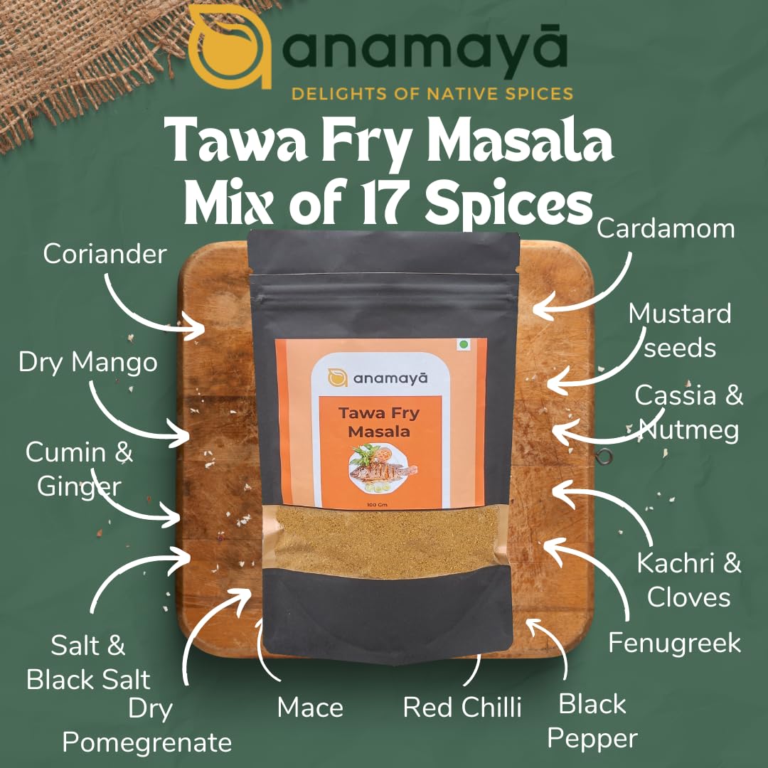 Anamaya Fish Fry Masala Powder 100 gms | Bharwa Masala | Kalonji Masala Powder | Tawa Fry Masala
