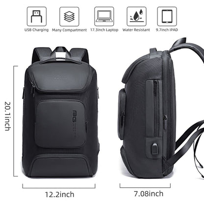BANGE 17 Inch Laptop Backpack,Business Travelling Backpack With Usb Charger Port,Weekender Carry-On Backpack With Luggage Sleeve For Women And Men…,Black