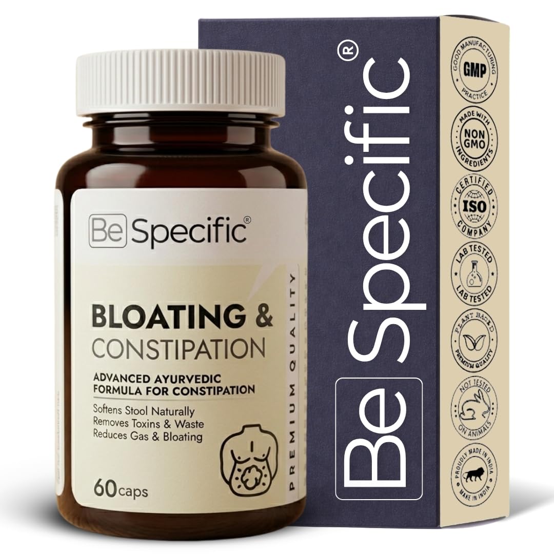 BeSpecific Bloating & Constipation Care Capsules (60) | Ayurvedic Digestive Formula with Natural Extracts | Supports Relief from Gas, Bloating, Indigestion & Irregular Bowel Movement | Gut Health Support