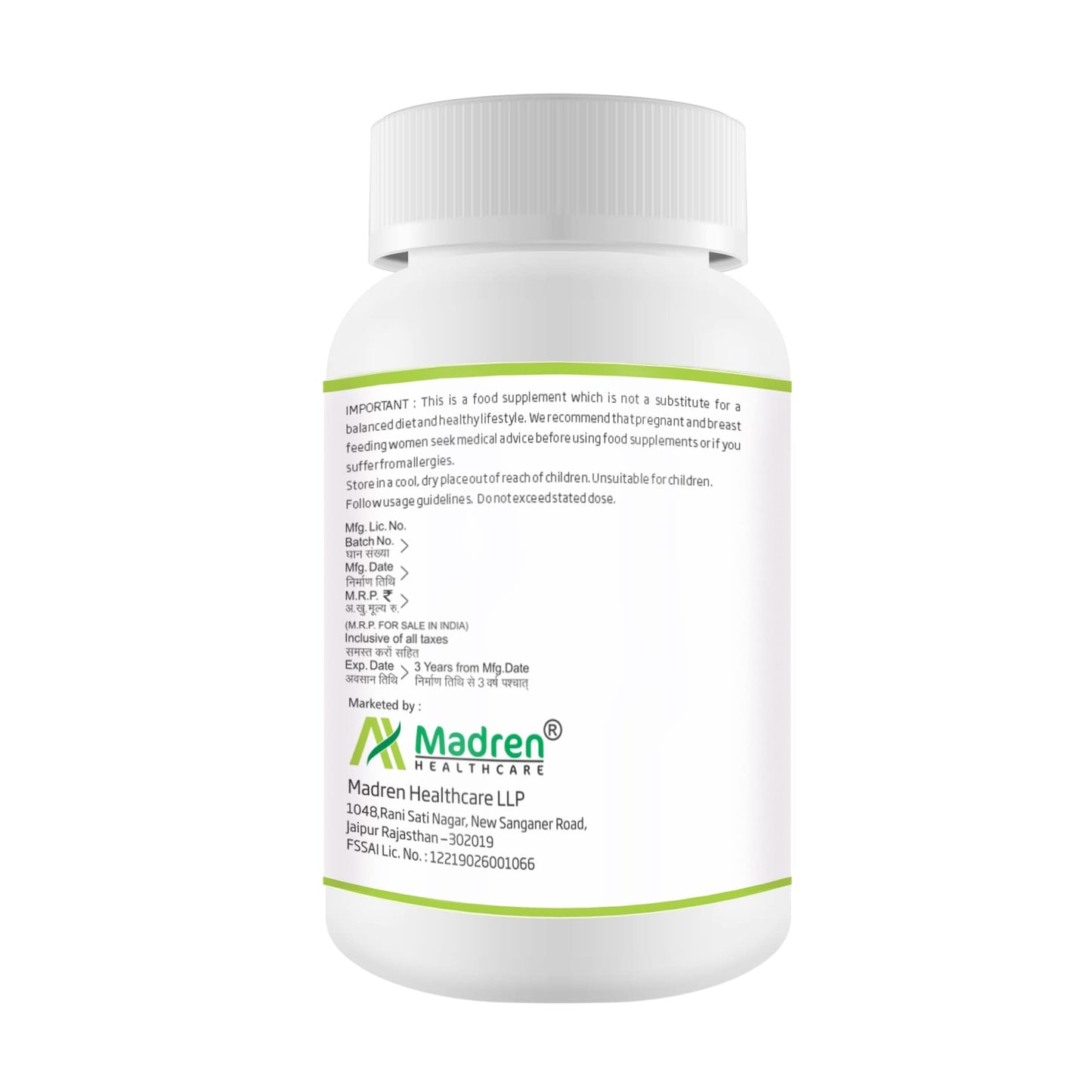 Madren Healthcare Nil Sugar (60 Capsules) Effective Herbal Formulation | Helps Maintain Sugar Levels | yurvedic Herbal Formula with Karela, Jamun, Vijayasar, Neem & Shilajit | Supports Healthy Glucose Metabolism & Energy