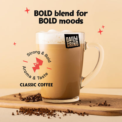 DAILYGRIND Classic Instant Coffee Powder 50g | Freeze-Dried Pure Arabica Coffee Granules | For Mochas, Espresso, Cappuccino, Latte, Frappes | Medium Roast Hot & Cold Coffee (25 Cups)