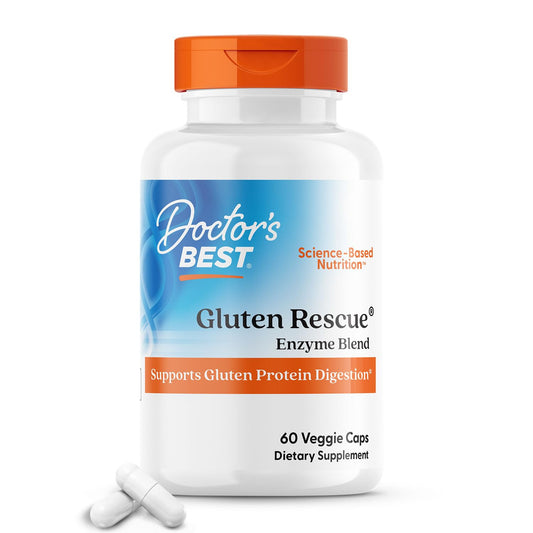 Doctor's Best Gluten Rescue with Glutalytic, Non-GMO, Vegan, Gluten Free, 60 Veg
