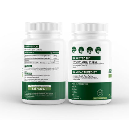 Shaurya Veda Ayurvedic Triphala 60 Capsules & Ashwagandha 30 Capsules Combo | Supports Digestion, Detox, Stress Relief, Immunity & Gut Health | Natural Ayurvedic Herbal Supplement for Daily Wellness