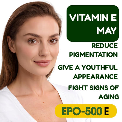 Knoll Healthcare EPO-500E Evening Primrose Oil 500 mg with Vitamin E Softgel Capsules | Supports Women’s Wellness, Skin Health & Antioxidant Support | Dietary Supplement (5x10 Capsules)
