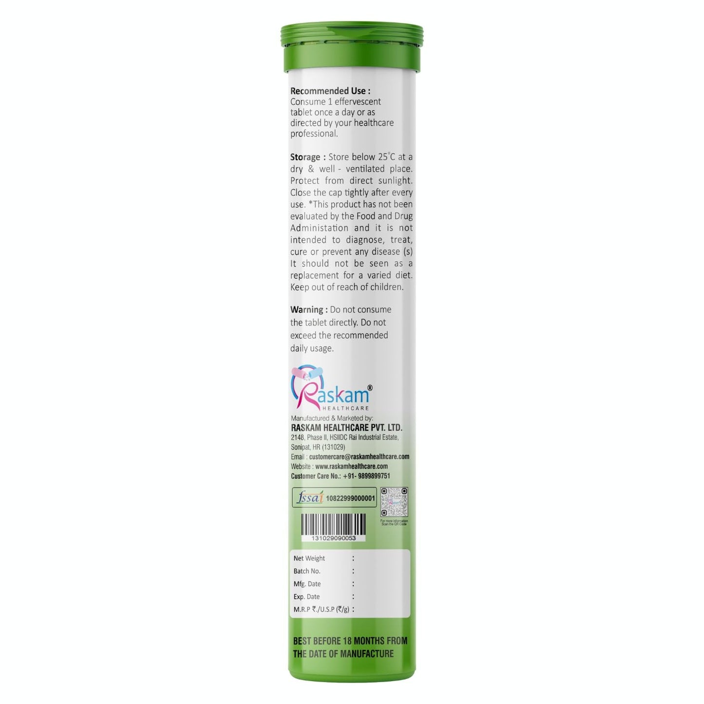 Raskam ACV Moringa Effervescent Tablets | Fizz 15 Tablets in Mixberry Flavor, 500mg| Natural Energy & Immunity Booster with Antioxidants to Control Cravings (Pack of 1)